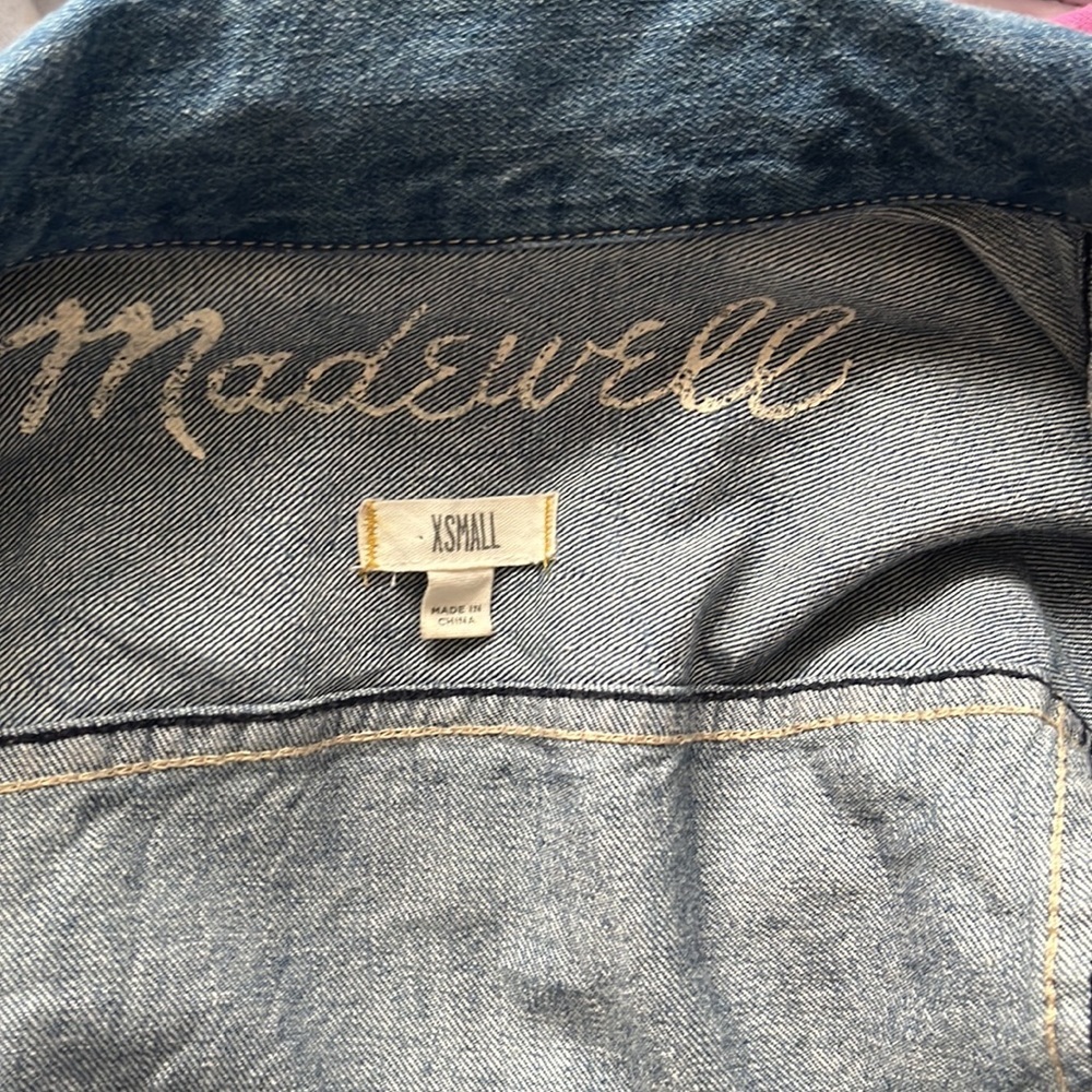 Women’s Madewell jean jacket size extra small - Picture 3 of 6